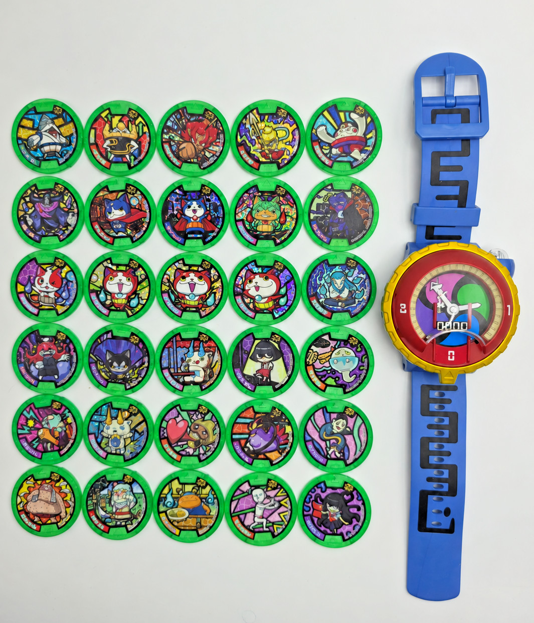 Yo-kai Watch DX Model Zero w/ 30 Green Medals Bandai Japan Tested Working