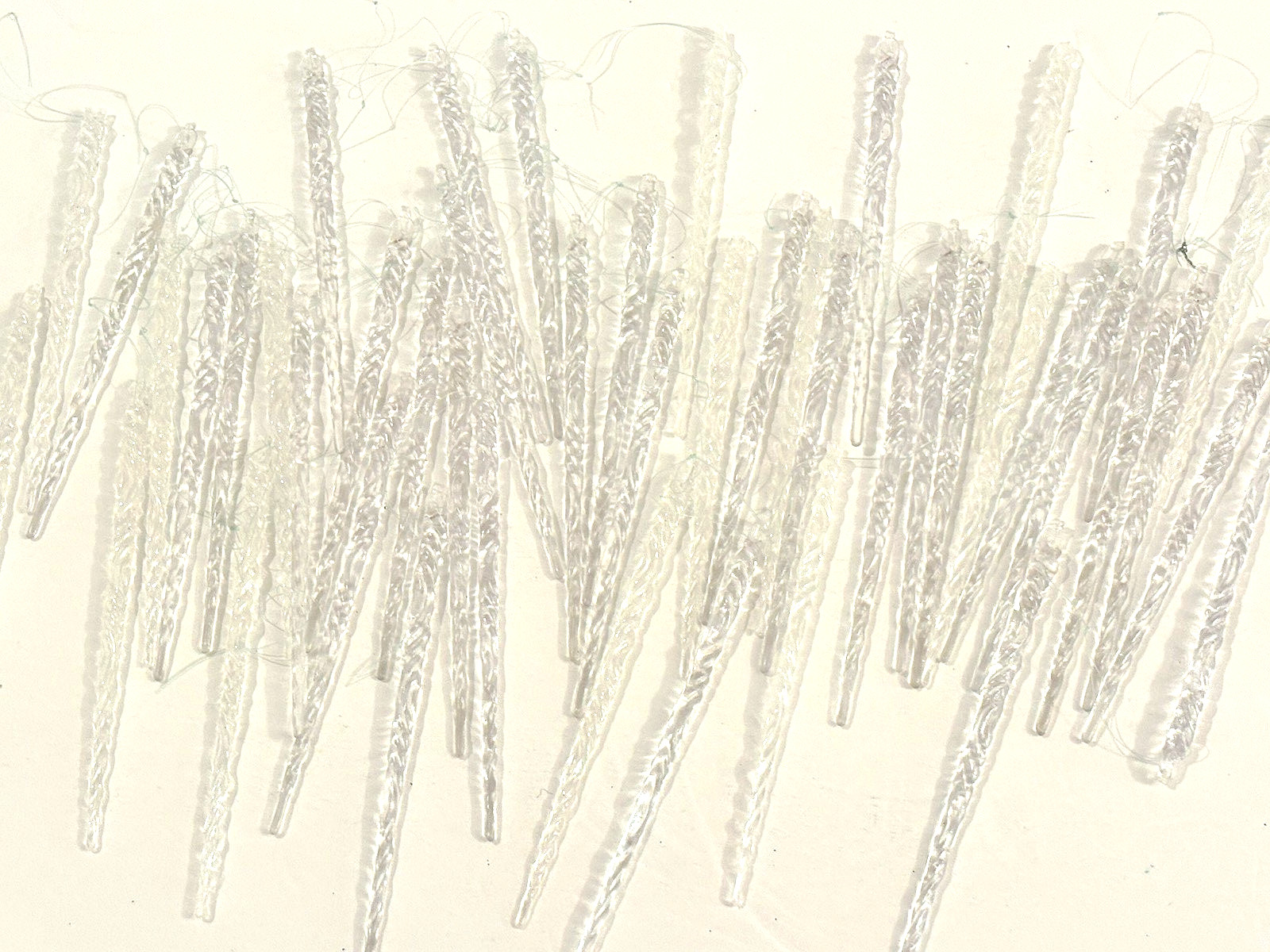 LOT of 45 Vintage ICICLES Christmas Tree ORNAMENTS ~ Clear 5 LOT of 45 Vintage ICICLES Christmas Tree ORNAMENTS ~ Clear 5