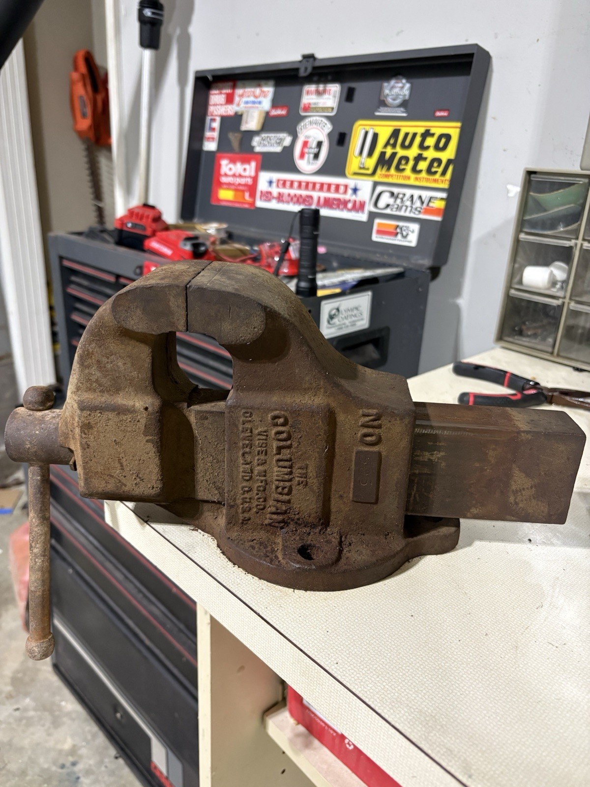 VINTAGE COLUMBIAN 503 MACHINIST'S HEAVY DUTY VISE CLEVELAND USA VICE