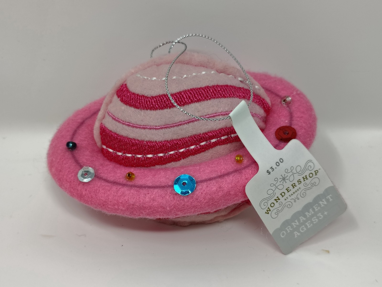 NWT 2023 Target Wondershop PINK PLANET ORNAMENT Space Alien
