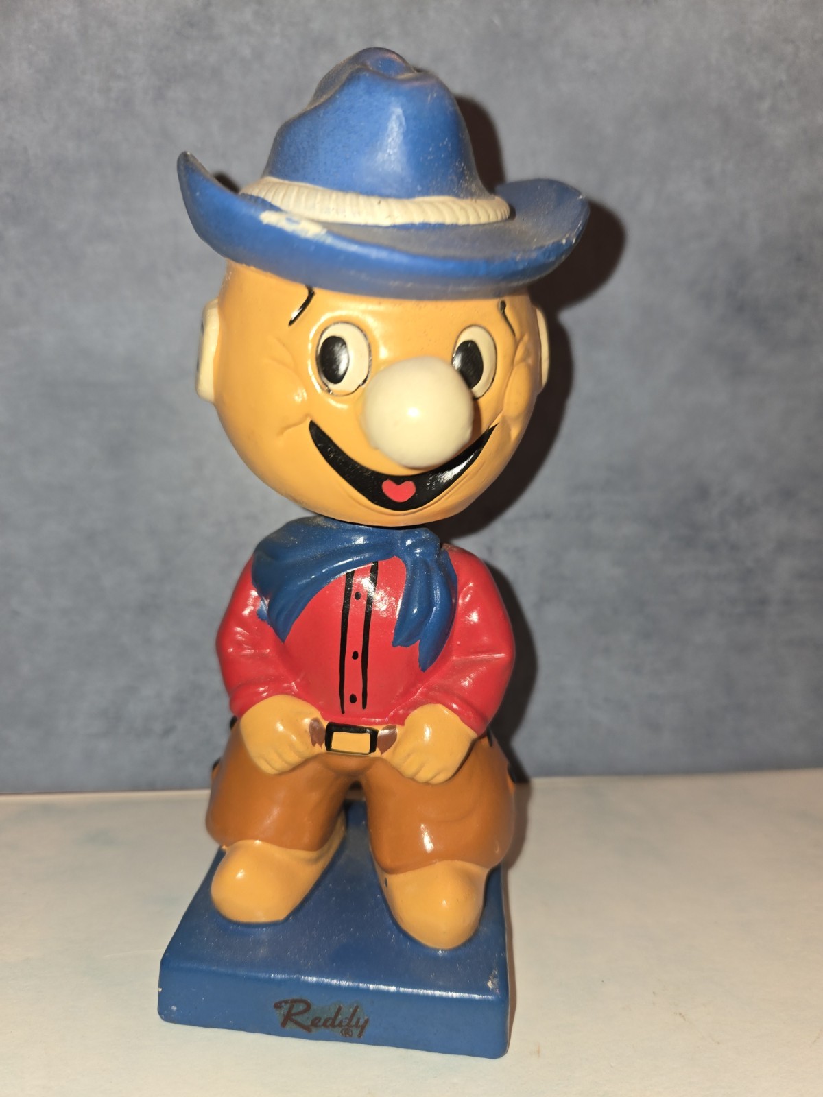 Vtg. 1960s Advertising Reddy Kilowatt Western Cowboy Bobblehead Vtg. 1960s Advertising Reddy Kilowatt Western Cowboy Bobblehead
