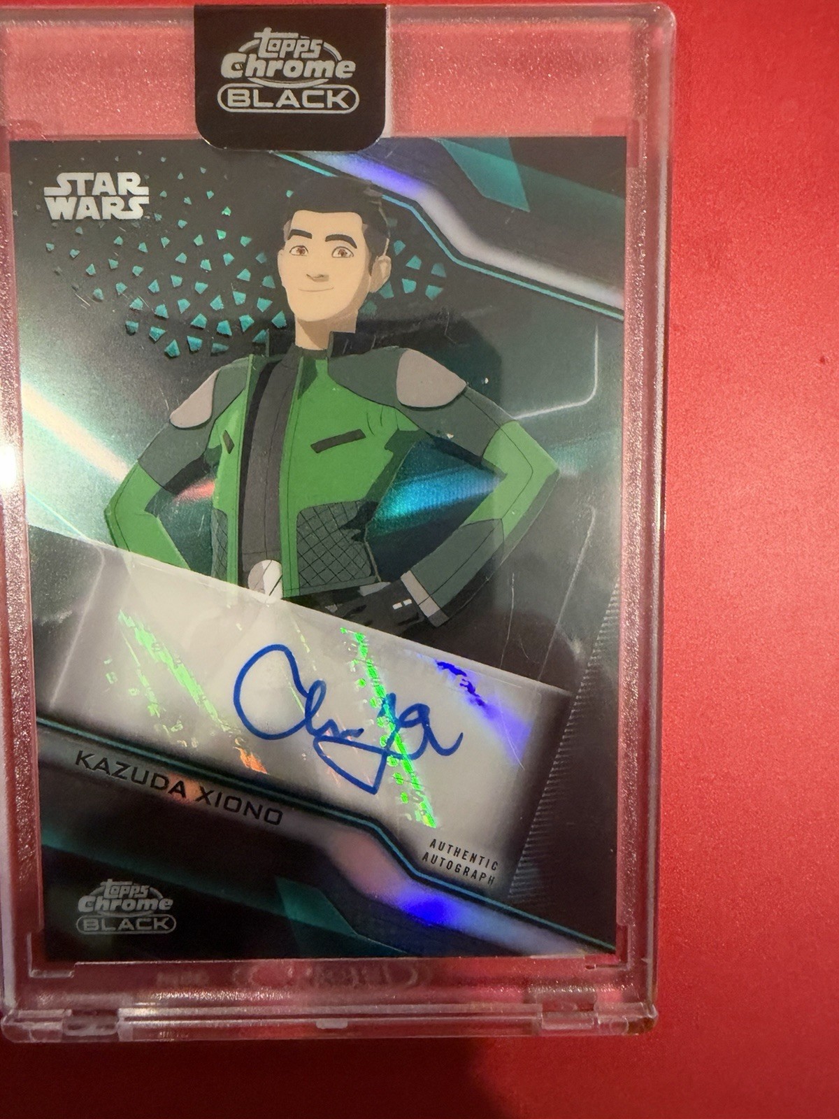 2022 Topps Chrome Black Star Wars Kazuda Xiono Autograph #A-CS Green /99