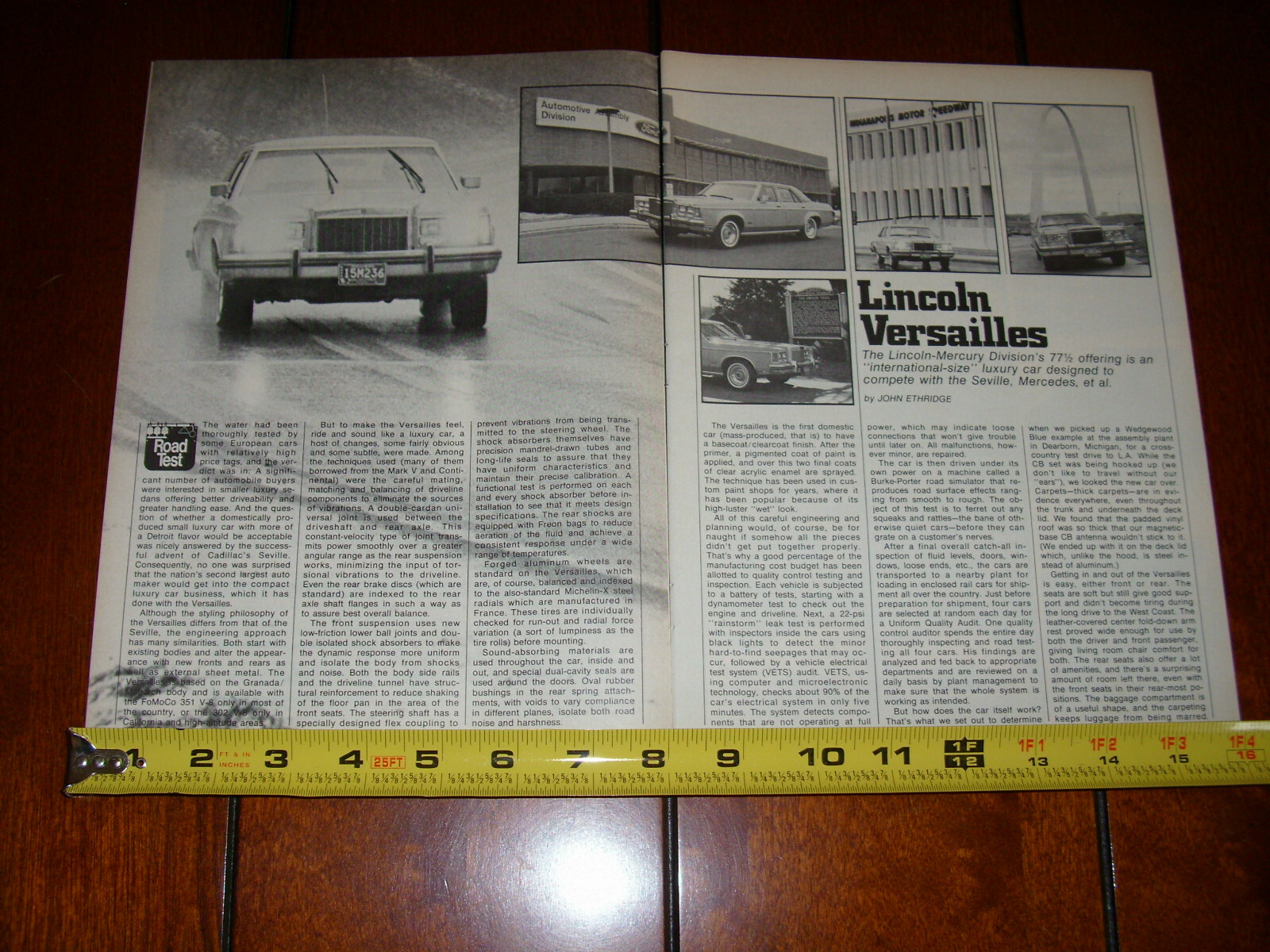 1977 LINCOLN VERSAILLES ORIGINAL ARTICLE 