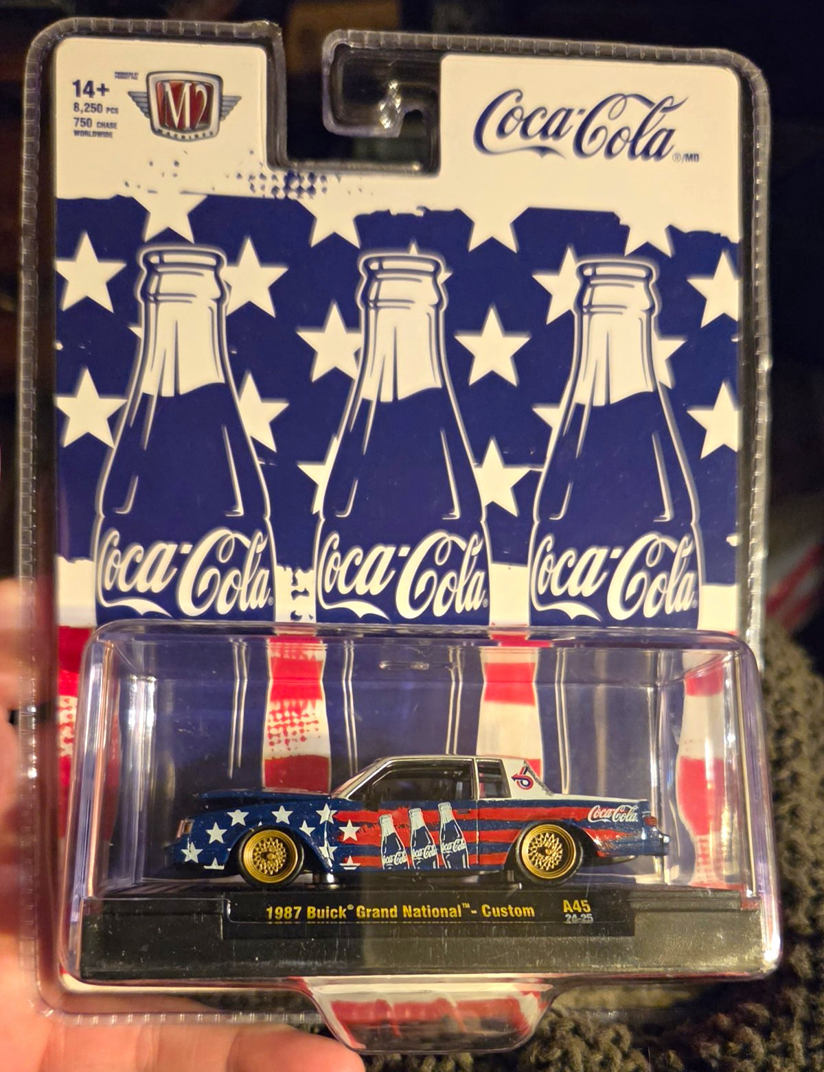 Coca-Cola M2 Machines Diecast Car 1:64 Shelby Grand National Custom Blue