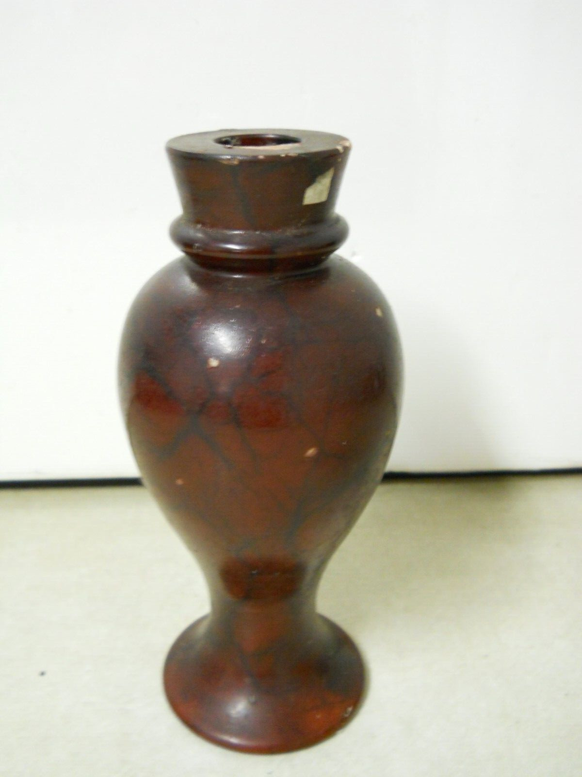 Red Alabaster Marble Candlestick Holder Italy Red Alabaster Marble Candlestick Holder Italy