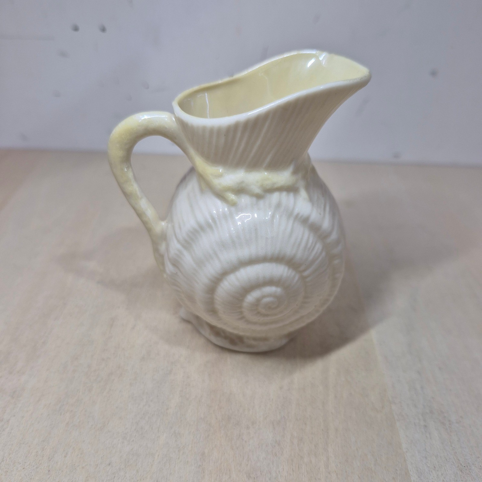 Belleek Ireland Shell Creamer Pitcher 6th Green Mark Fine Parian China Ivory 4in Belleek Ireland Shell Creamer Pitcher 6th Green Mark Fine Parian China Ivory 4in