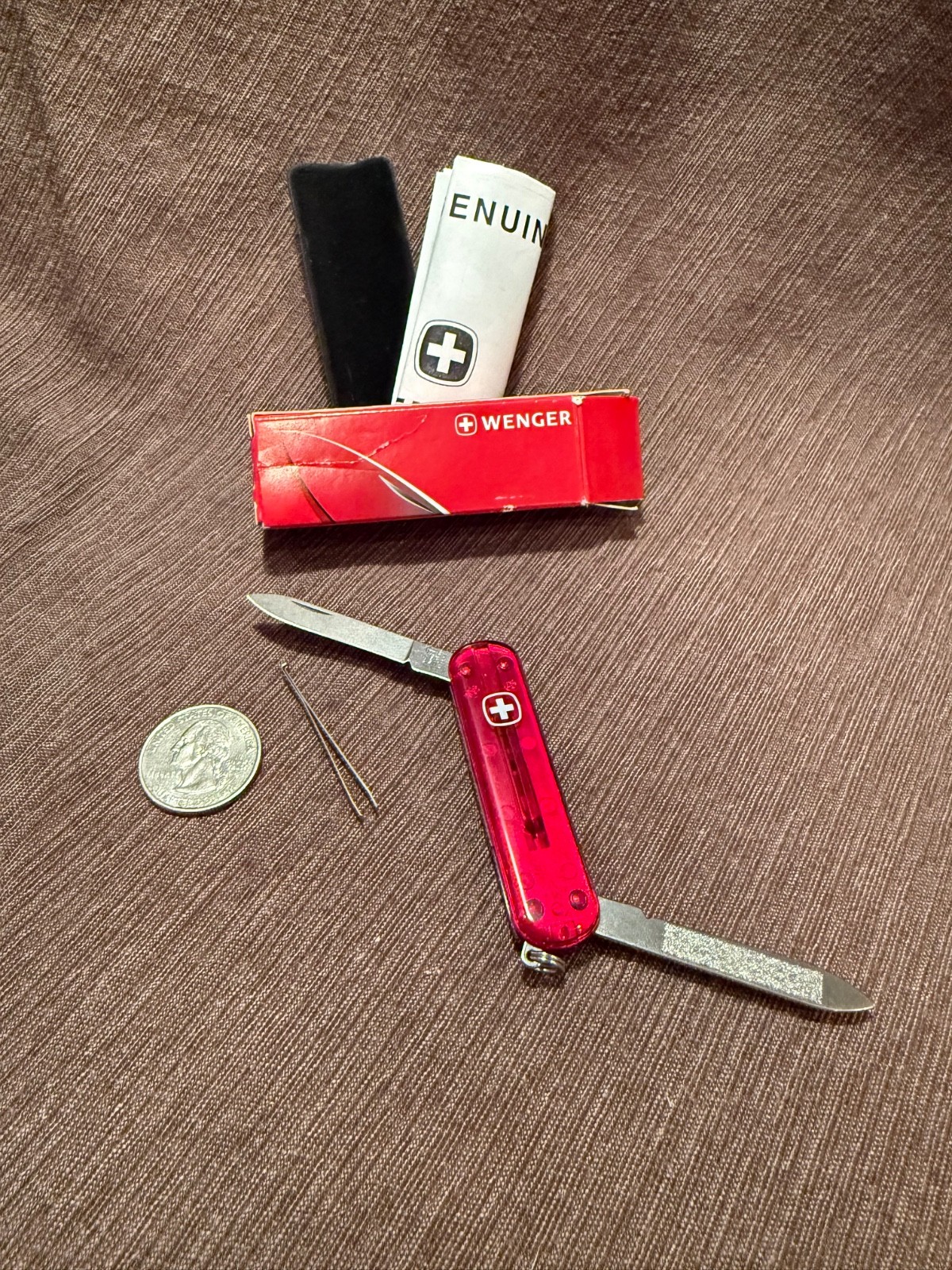 Wenger Fire Red Crusader w/ Microlight NIB NOS