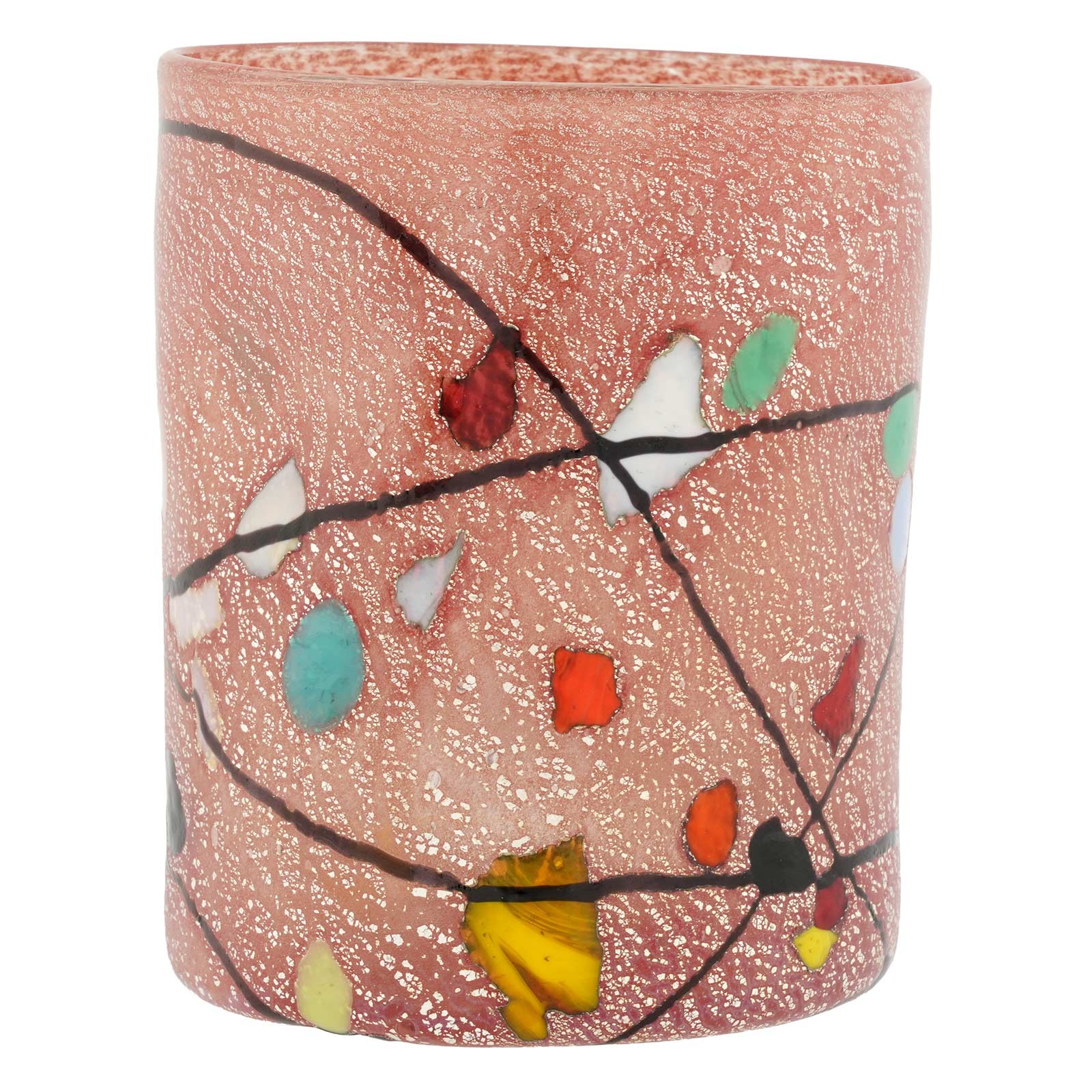 Glass Of Venice Murano Glass Kandinsky Art Theme Italian Tumbler Drinking Glass