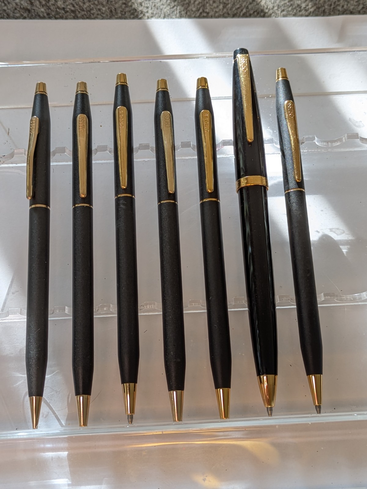 vtg 7x Cross Ballpoint Pen Pencil Lot - Need Refills 