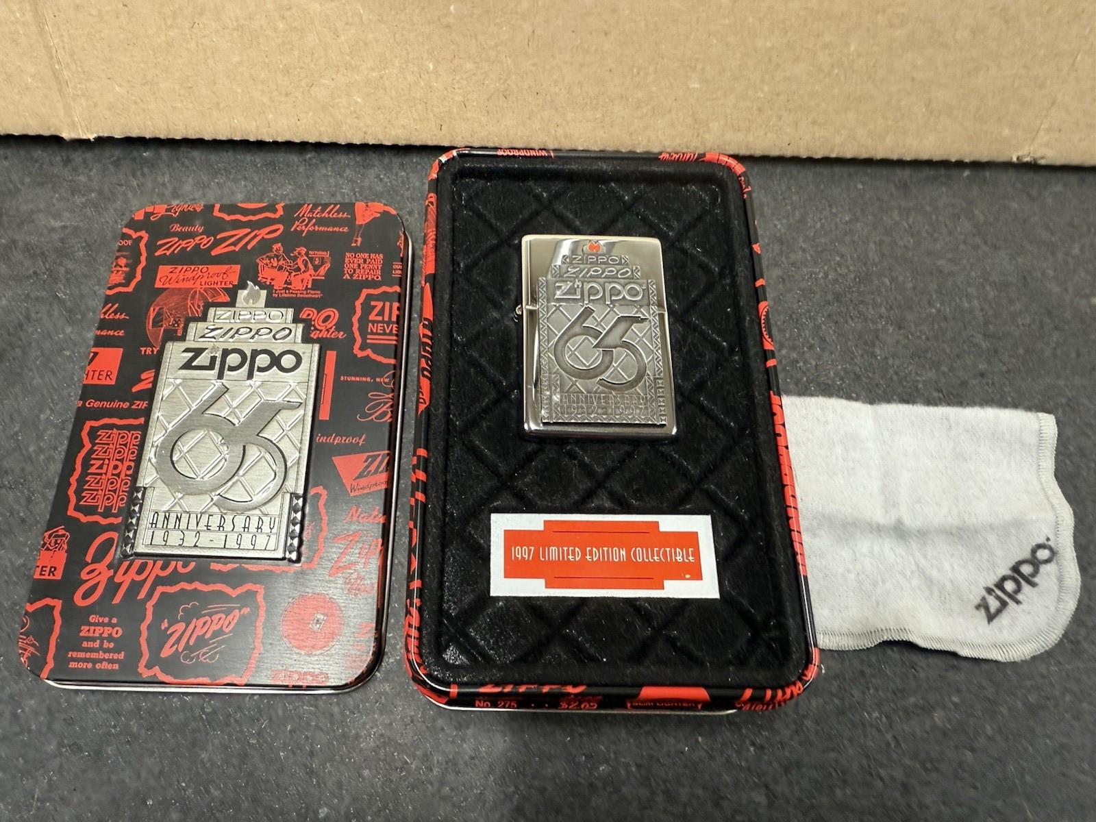 Vintage Zippo 65th Anniversary 1932-1997 Limited Edition Lighter  New