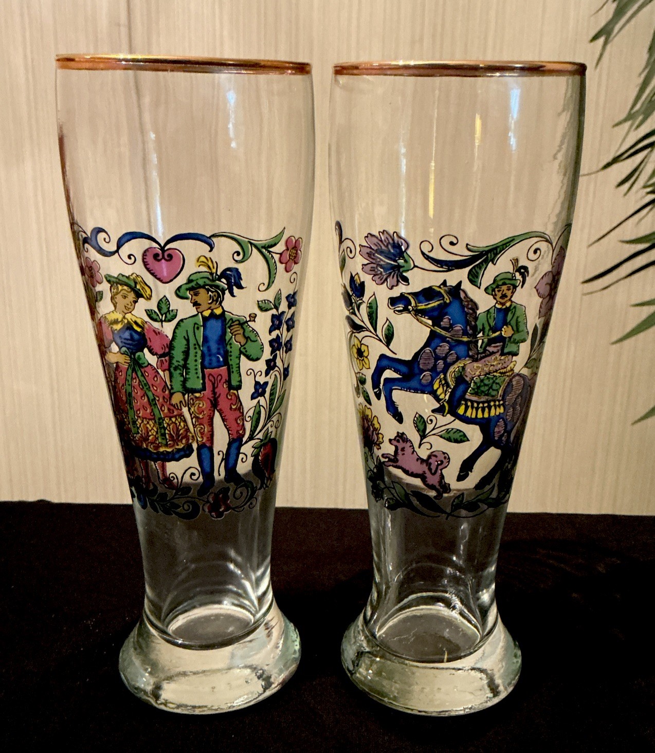 Vintage Pair German Folk Art 9 Vintage Pair German Folk Art 9