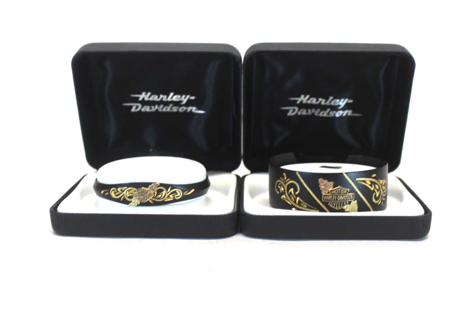 His & Hers Harley Davidson Black Hills Gold Stamper Cuff Bracelet 10k Gold His & Hers Harley Davidson Black Hills Gold Stamper Cuff Bracelet 10k Gold
