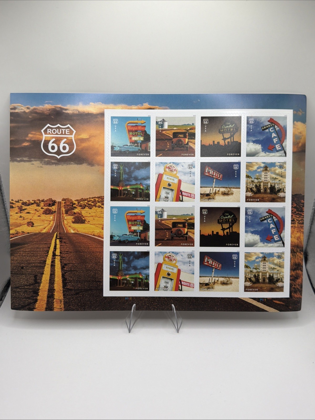 2026 USPS Route 66 Forever Stamp Sheet of 16 Collectible Stamps