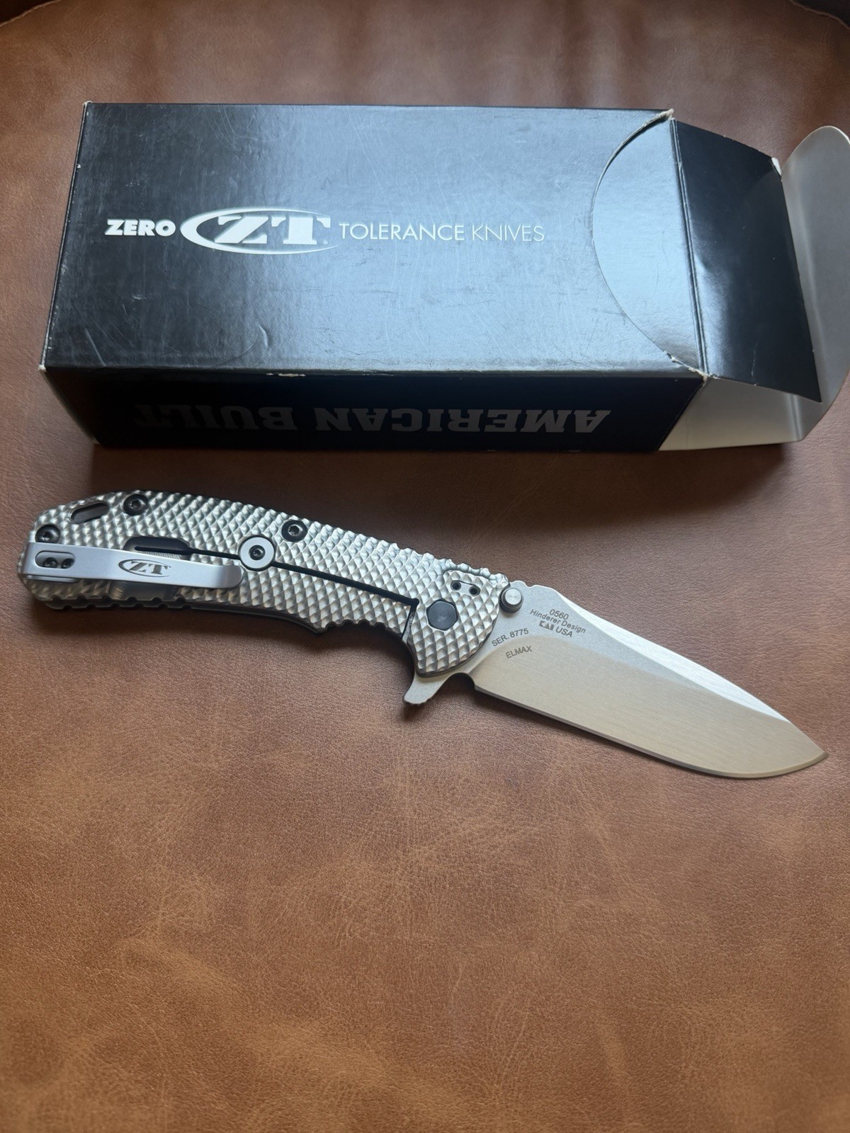 Zero Tolerance ZT 0560 Hinderer ELMAX Titanium G-10 BNIB Discontinued