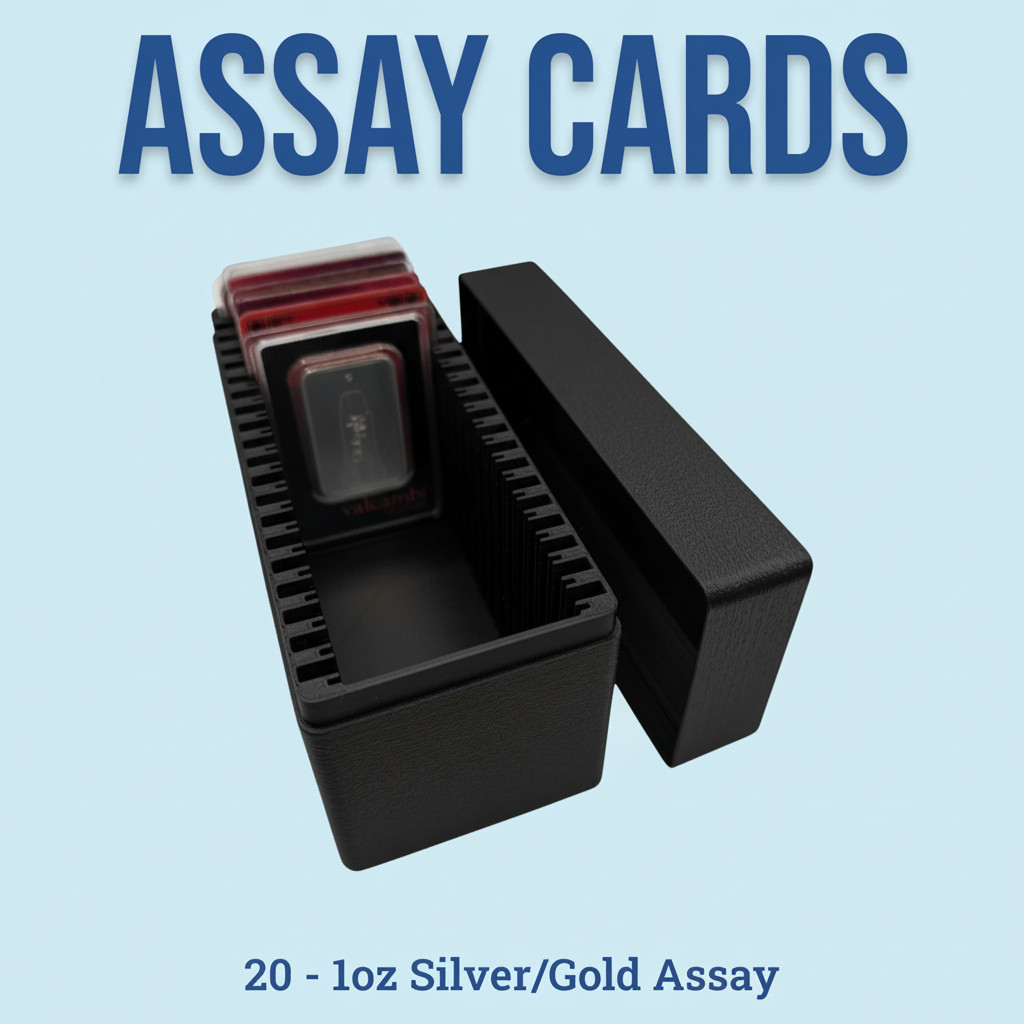 1oz Gold & Silver Bar Assay Card Box - 20 Slot - PAMP Valcambi Perth Mint 1oz Gold & Silver Bar Assay Card Box - 20 Slot - PAMP Valcambi Perth Mint