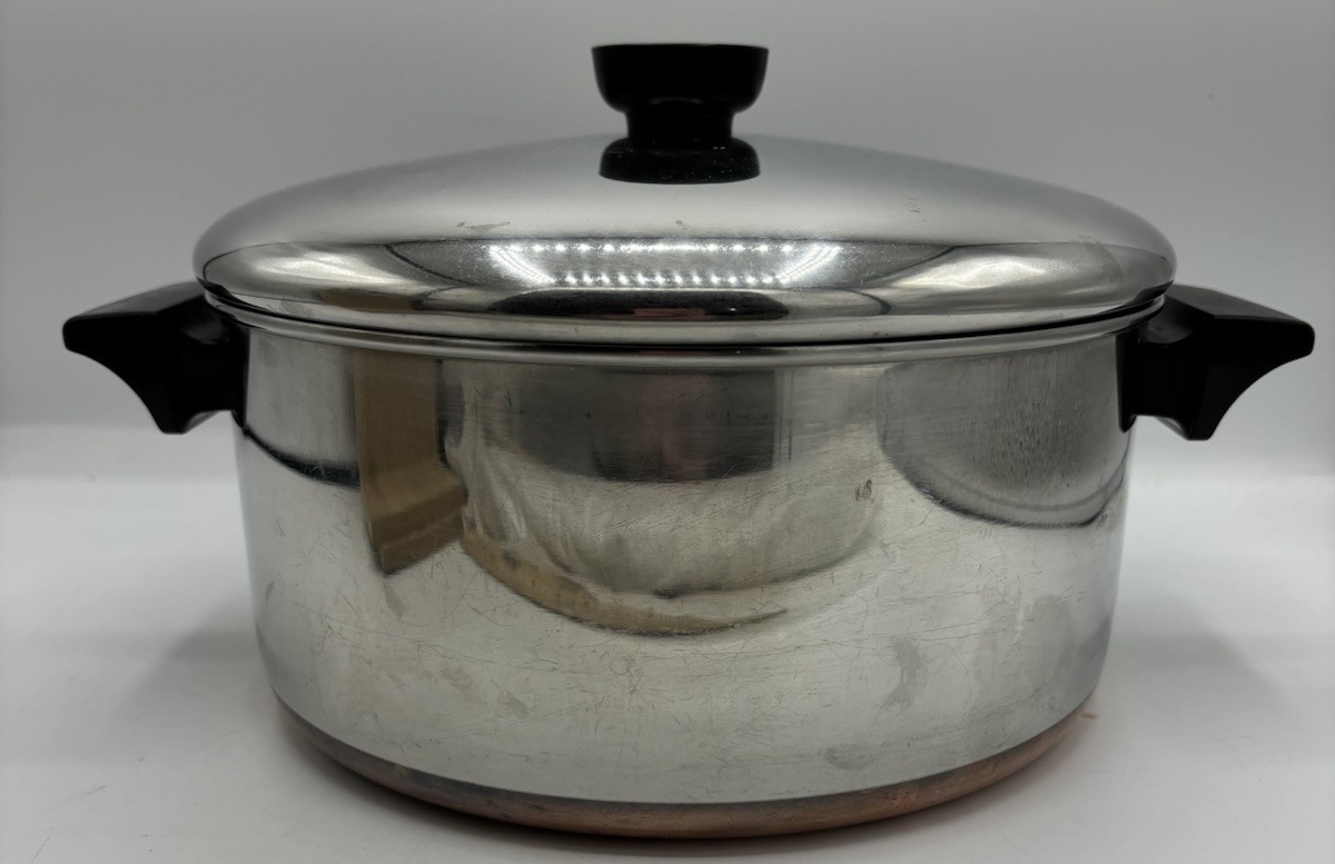 REVERE WARE 4 1/2 qt Stock Pot Stainless Steel Copper Bottom W/Lid Clinton IL