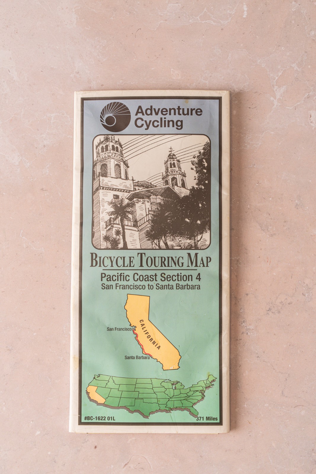 Vintage y2k Pacific Coast California Adventure Bicycling Touring Guidemap Vintage y2k Pacific Coast California Adventure Bicycling Touring Guidemap