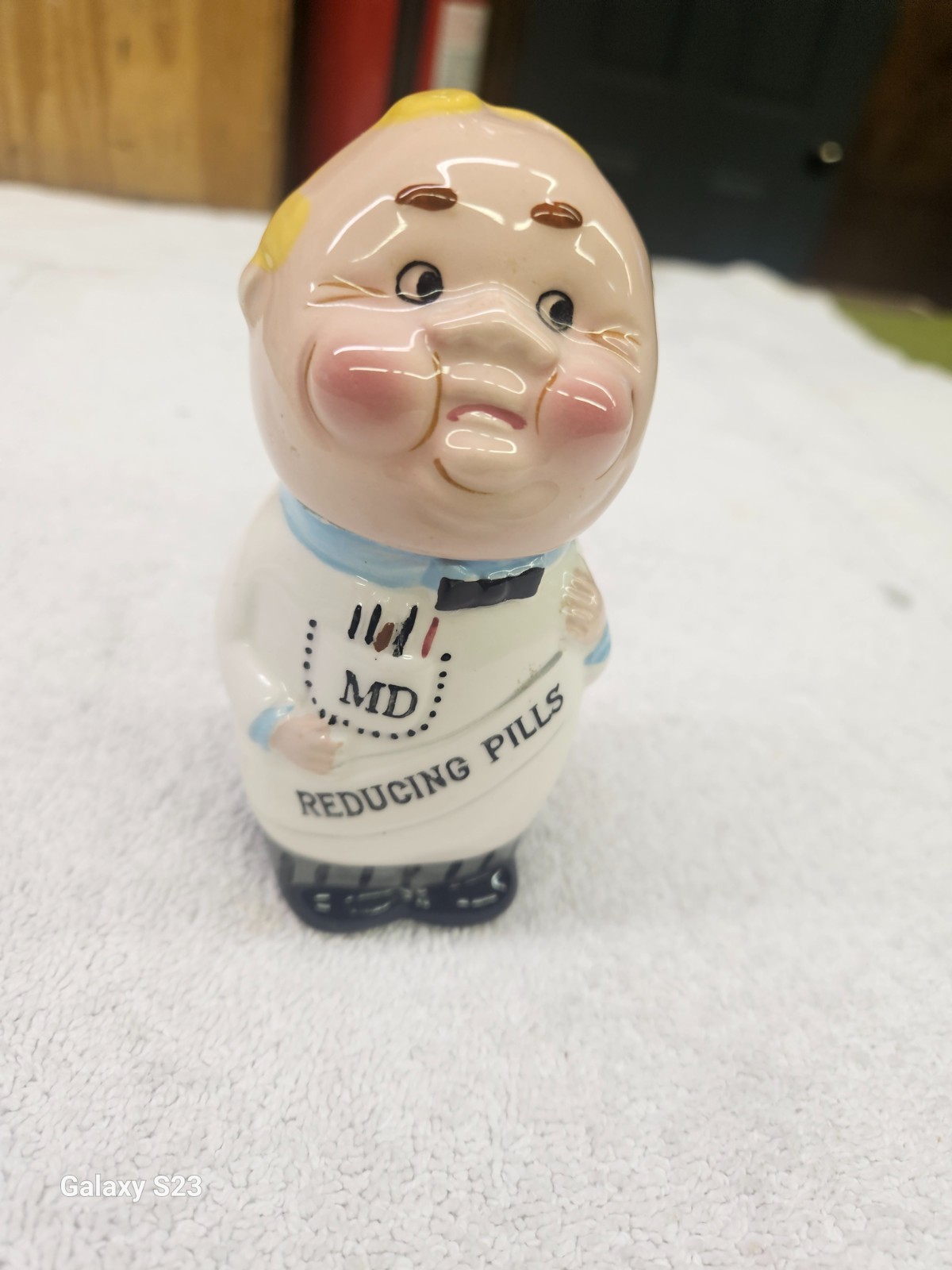 Vintage Shafford Yona Original Reducing Pills Doctor Ceramic Pill Jar Japan 5051