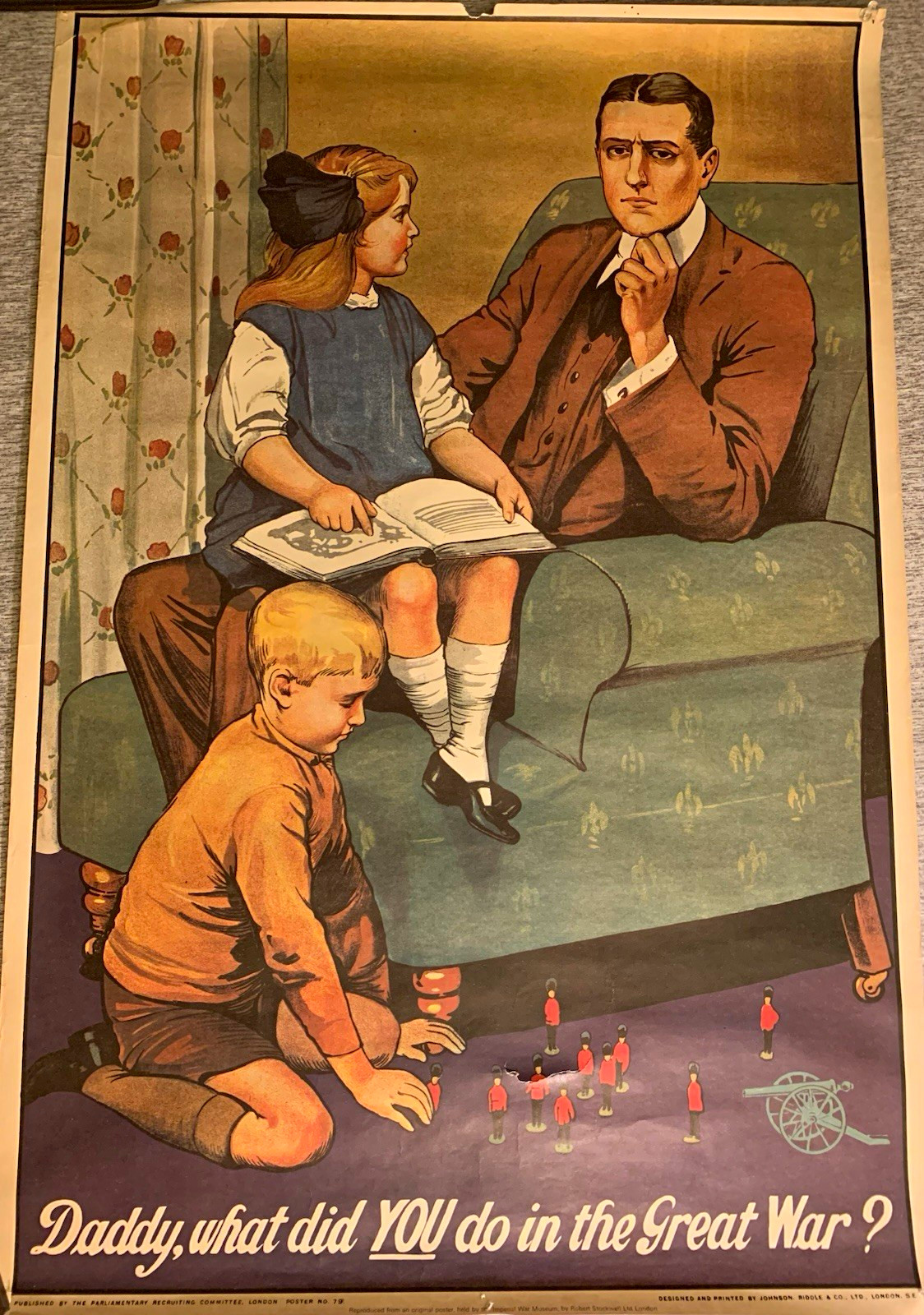 Vintage “Daddy, What Did YOU Do in the Great War?”Poster –PRC No.79 –20” × 29.5”