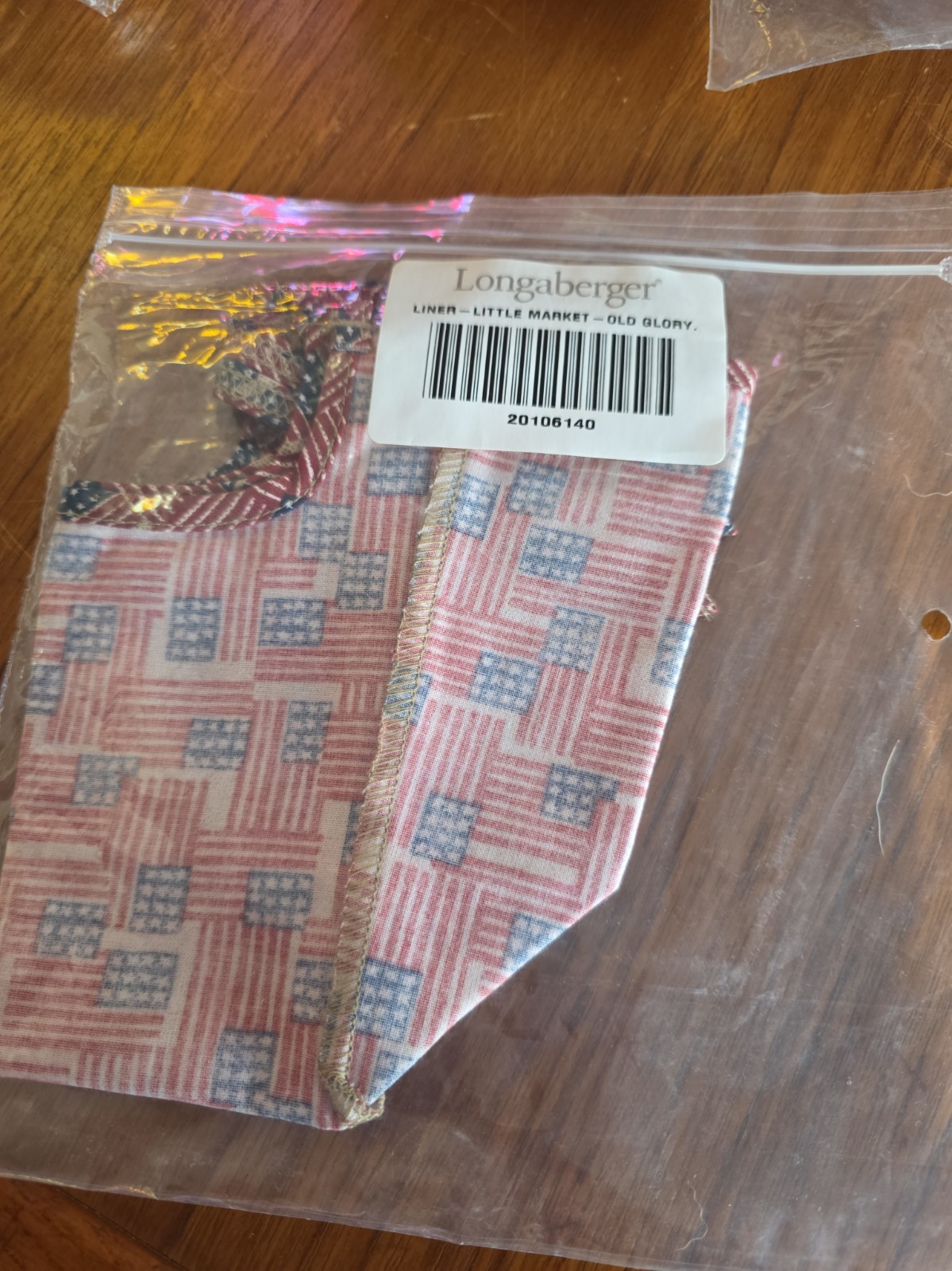 Longaberger Basket Old Glory Little Market  #20106140 New