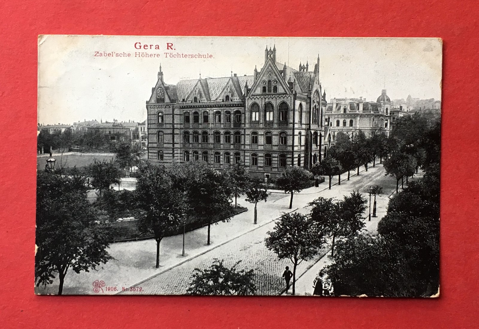 Postcard Gera 1907 Zabel\'s High Daughterschule (41465 Postcard Gera 1907 Zabel\'s High Daughterschule (41465