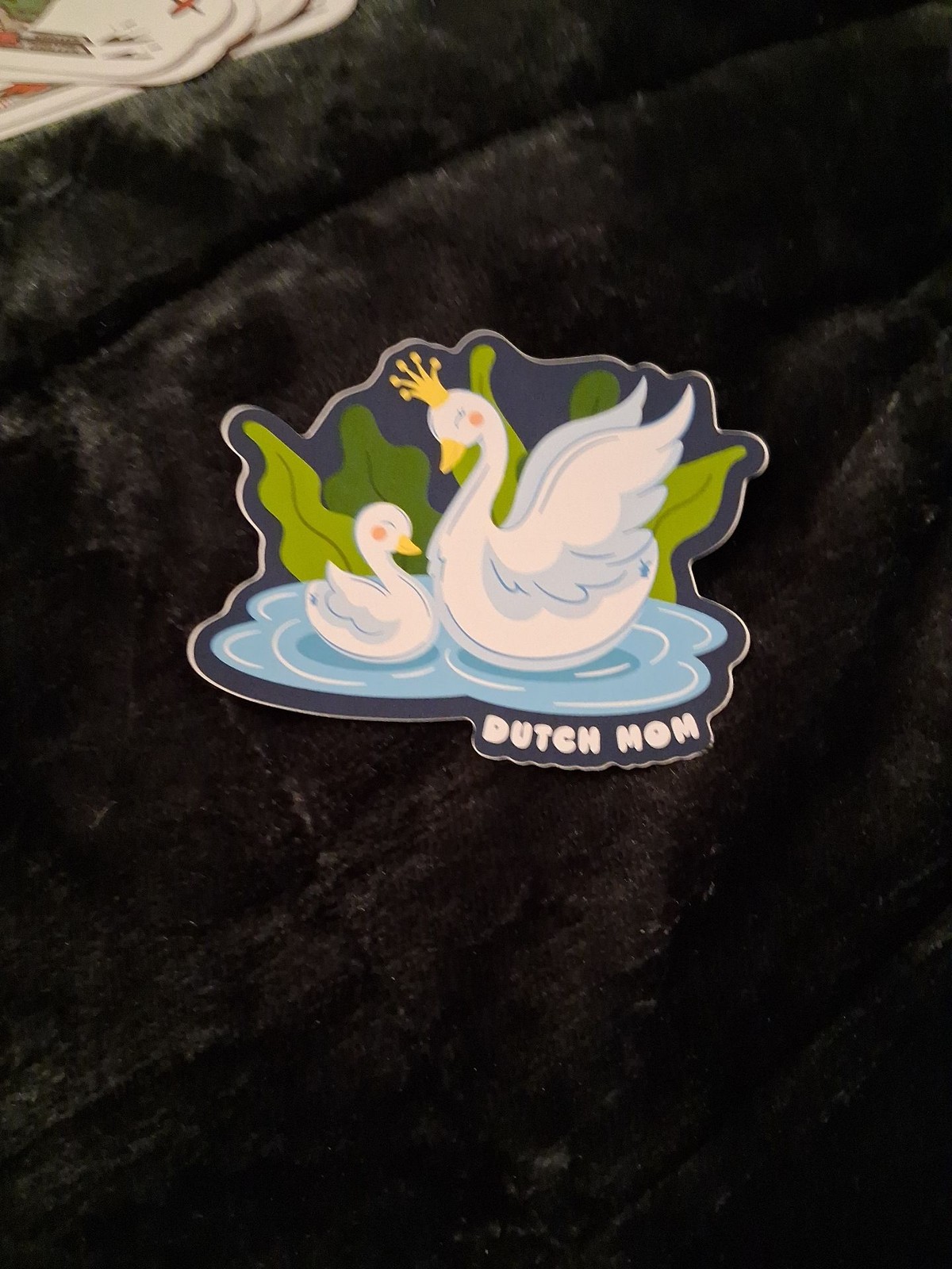 Vintage Dutch Mom Swan Acrylic Sticker Vintage Dutch Mom Swan Acrylic Sticker