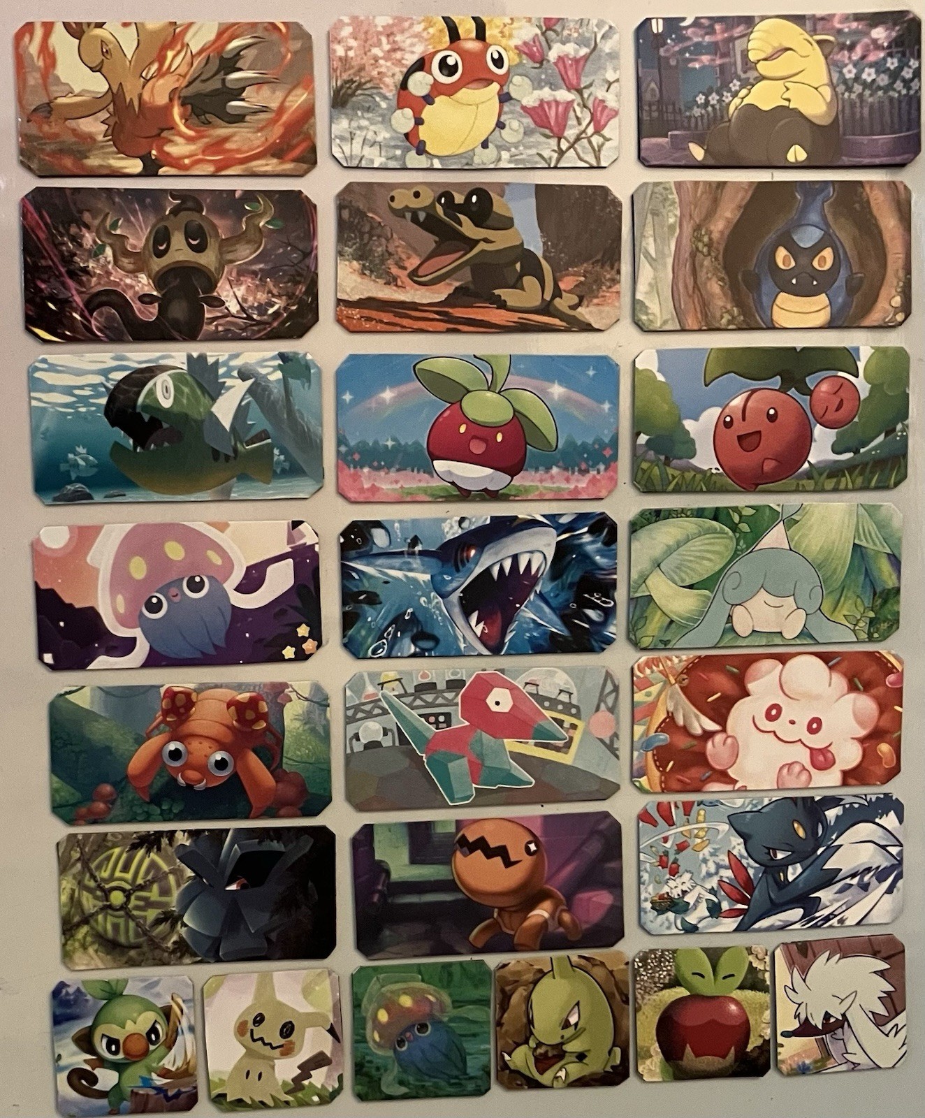 Handmade Pokemon Fridge Magnet 2” x 1” Cute Upcycled From Pokemon Cards Read Des