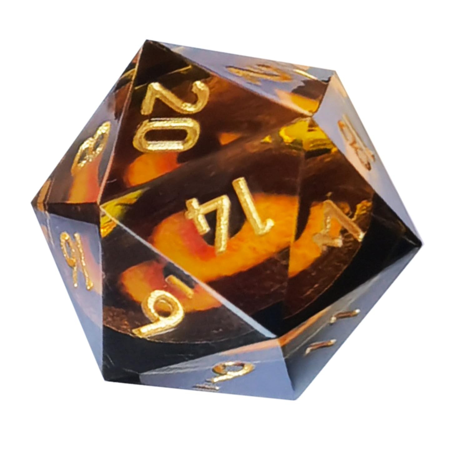 BESCON Dragon's Eye Sharp Edged Polyhedral Dice Set of 7, Handmade Dragon's Eye BESCON Dragon's Eye Sharp Edged Polyhedral Dice Set of 7, Handmade Dragon's Eye