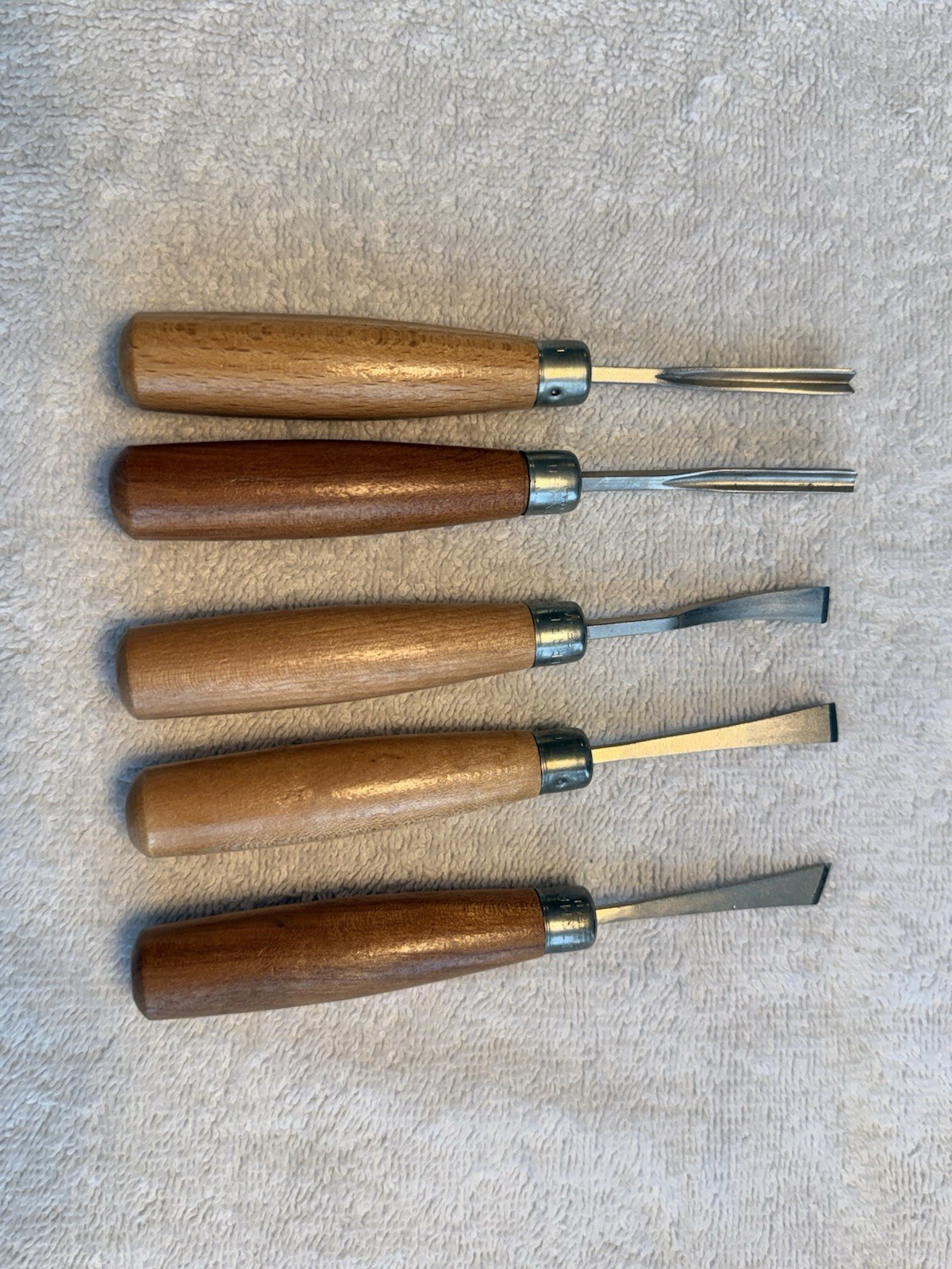 Vintage Craftsman BF Japan 5pc Wood Carving Chisel Gouge Tool Set Sears Vintage Craftsman BF Japan 5pc Wood Carving Chisel Gouge Tool Set Sears