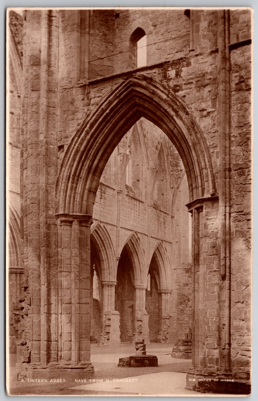 Tintern Abbey - Medieval Abbey Ruins Wales - Real Photo Old Postcard