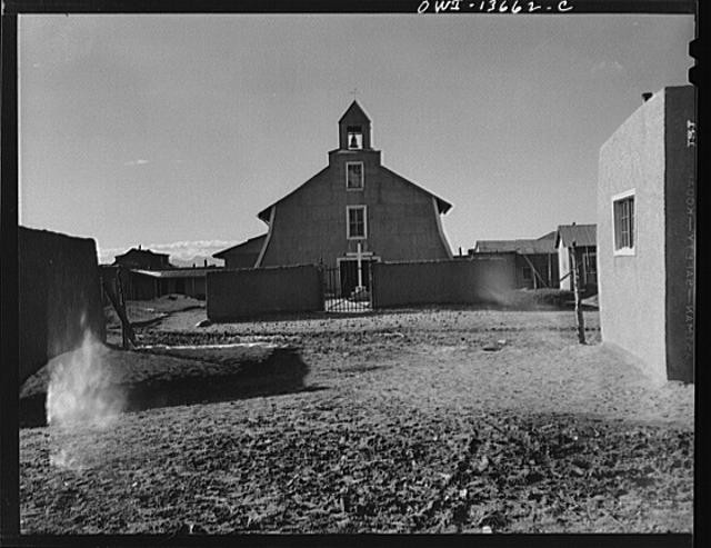 Photo:Adobe Church New Mexico 1900s Mission Building Photograph