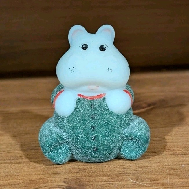 Fenton 100 Years Hippo in PJs Ceramic Figurine |  Signed D. Cutshaw
