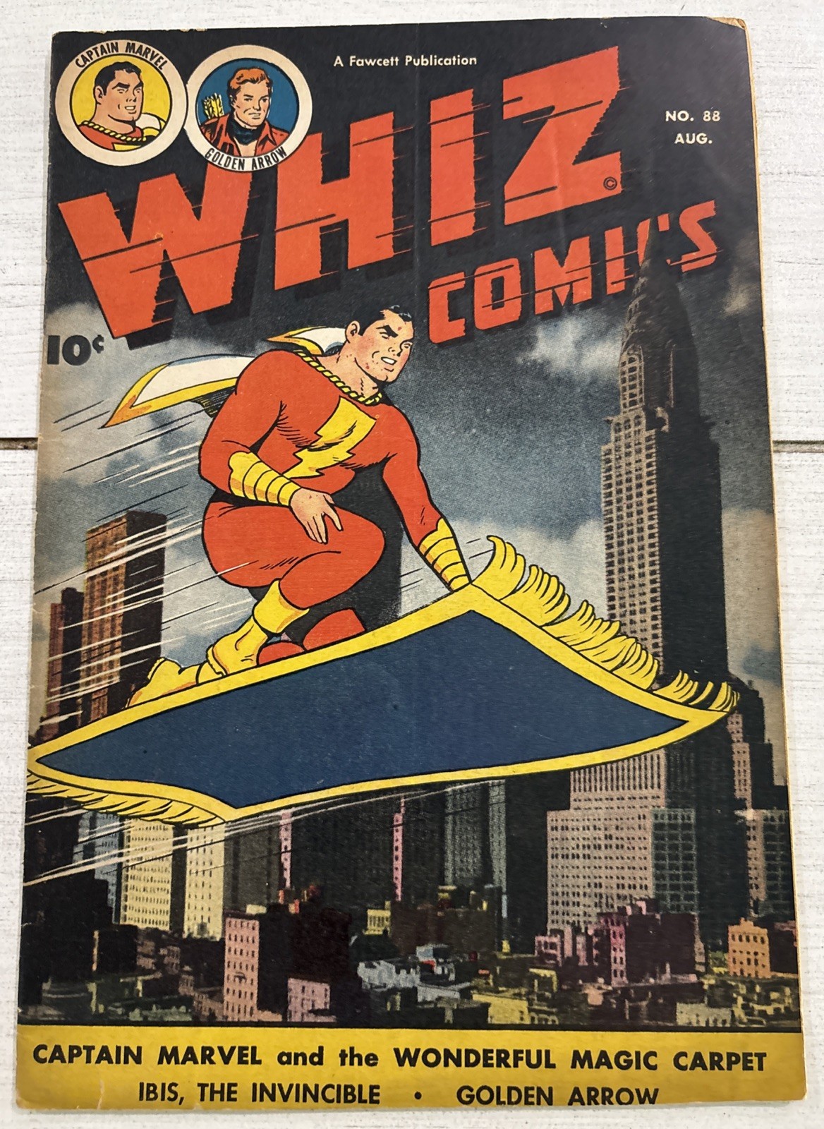 Whiz Comics #88 (Fawcett 1947) VG/FN Captain Marvel Shazam Rare Nice Book