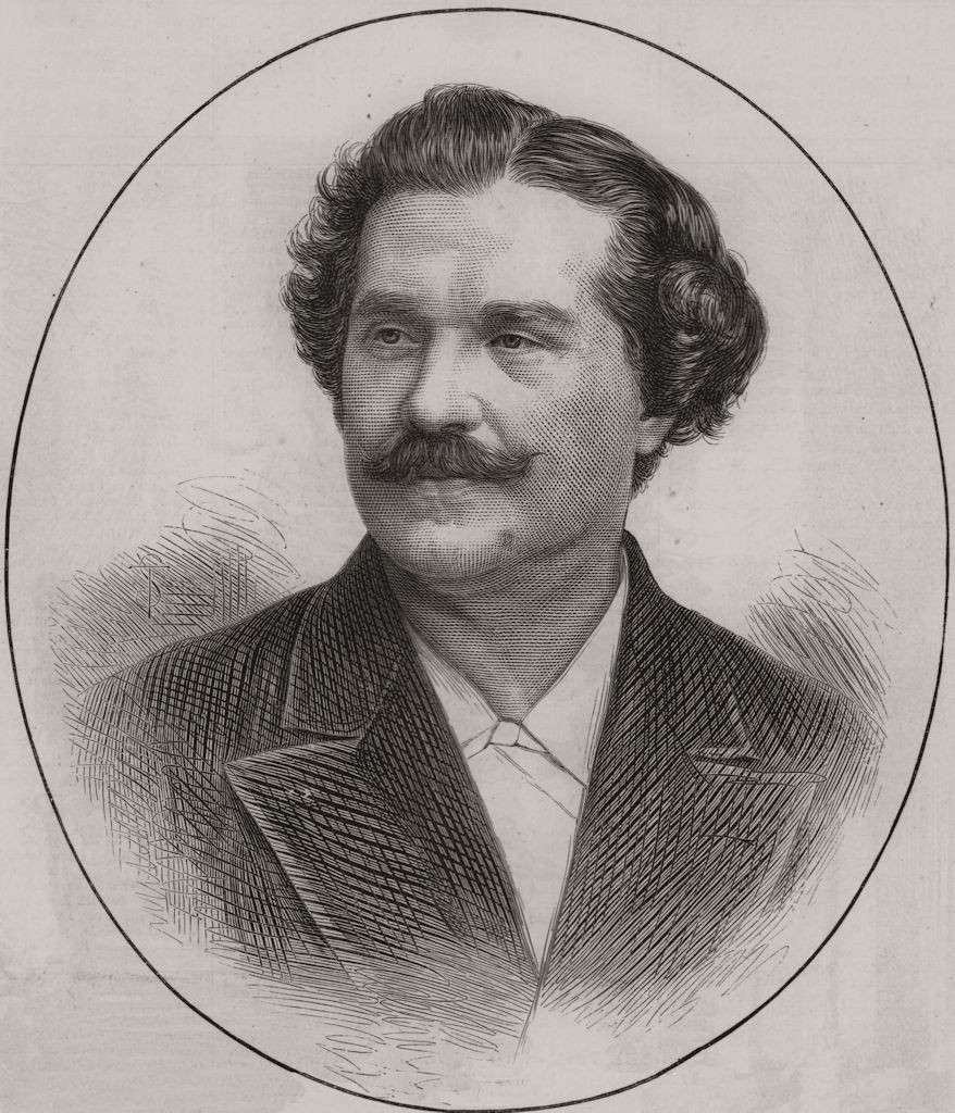 Signor Rossi, the Italian tragedian. Italy 1876 old antique print picture