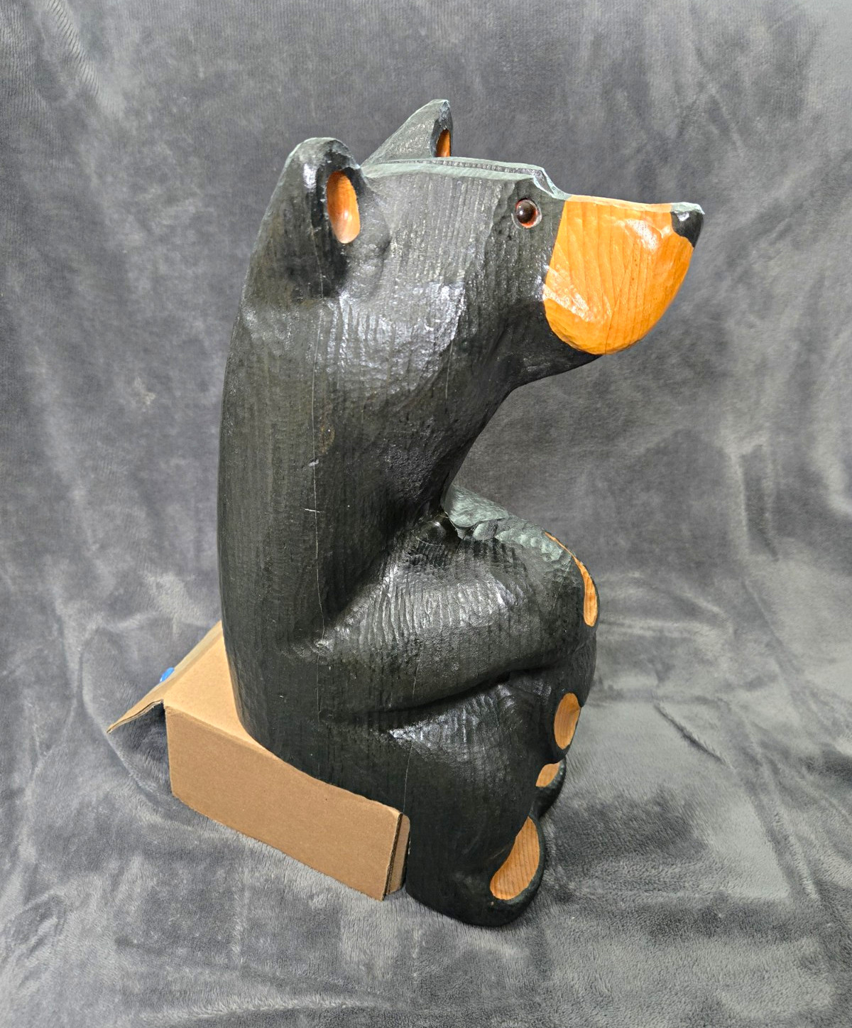 Big Sky Carvers Jeff Fleming Sitting Black Bear Wood Carved Statue 15 Inch Big Sky Carvers Jeff Fleming Sitting Black Bear Wood Carved Statue 15 Inch