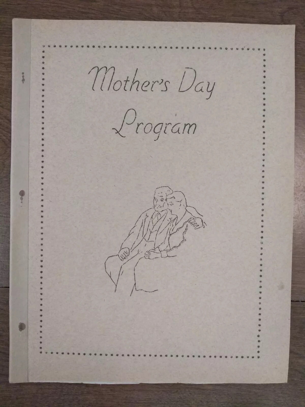 vintage Mother's Day Program National Reference Library Cleveland war mothers
