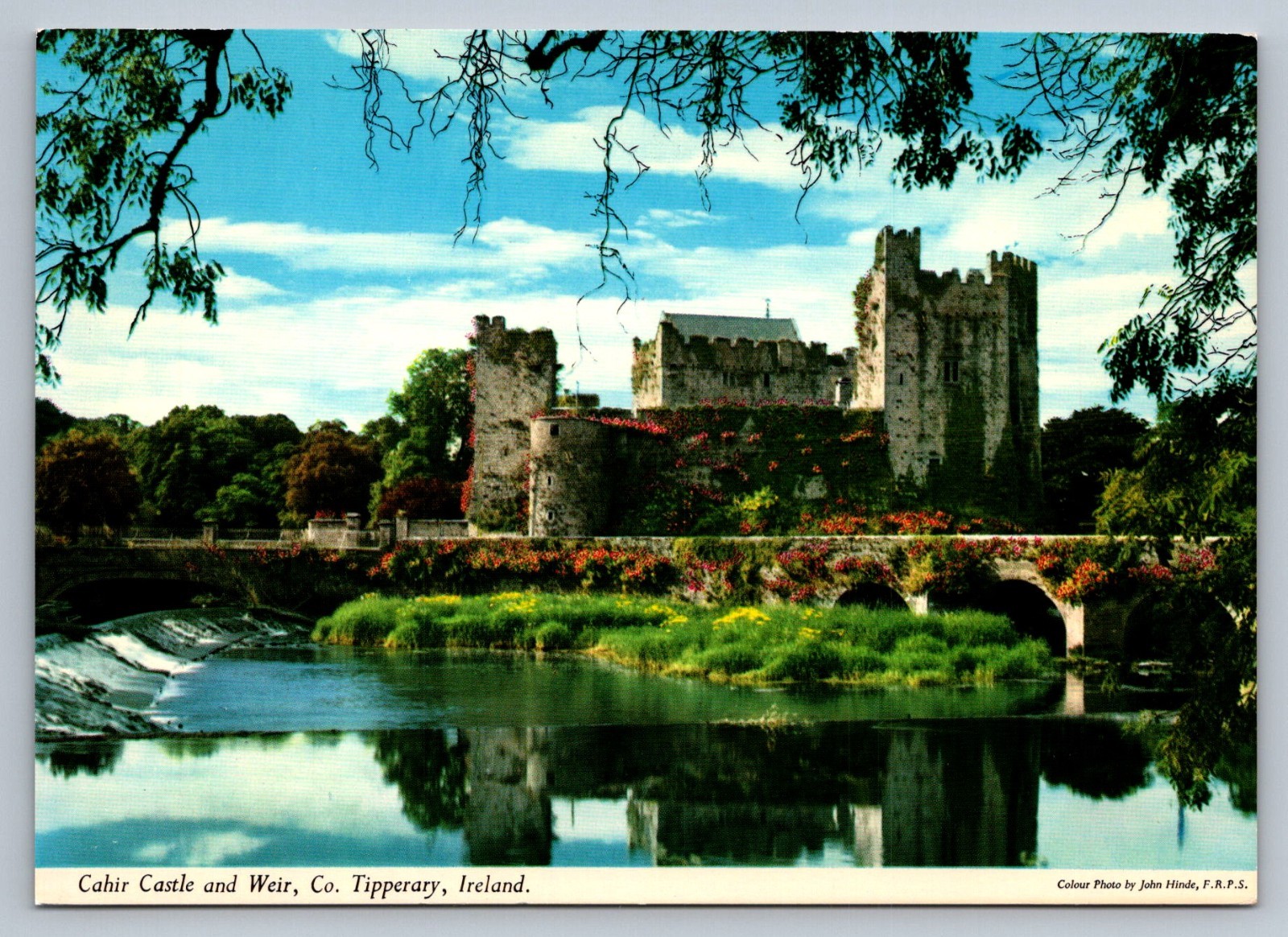 Postcard Ireland Cahir Castle River Weir County Tipperary  6x 4   P305