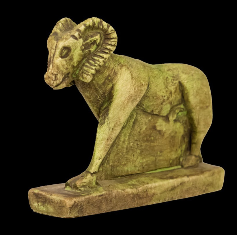 Authentic Ancient Egyptian Antiques Statue of God Khnum Ram Head Egyptian BC Authentic Ancient Egyptian Antiques Statue of God Khnum Ram Head Egyptian BC