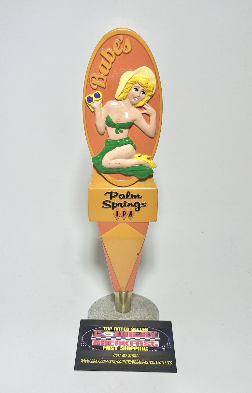 Babe’s Bar-B-Que & Brewhouse Palm Springs IPA Girl Beer Tap Handle 10” Tall RARE Babe’s Bar-B-Que & Brewhouse Palm Springs IPA Girl Beer Tap Handle 10” Tall RARE
