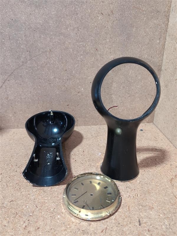 FOR PARTS Secticon Table Clock Mod T1 by Angelo Mangiarotti Swiss Made 1956