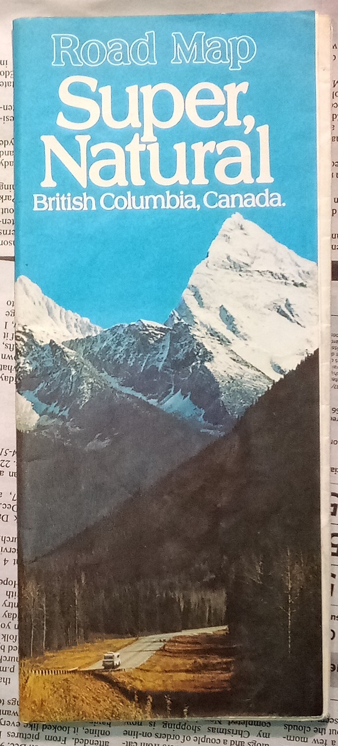 Vintage British Columbia Canada Road Map Vintage British Columbia Canada Road Map