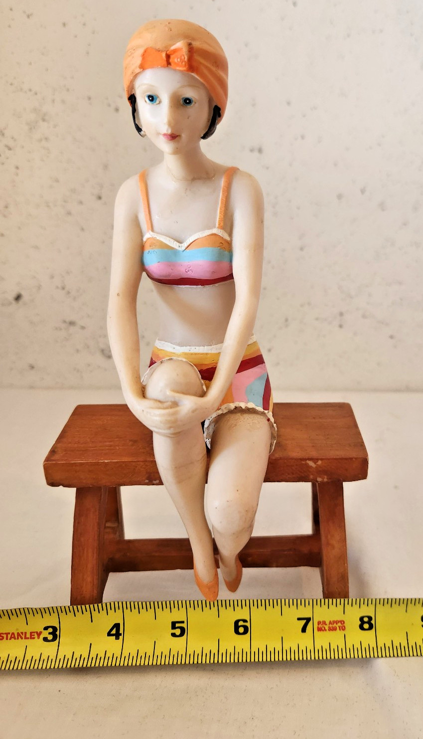 Repaired Art Deco Style Bathing Beauty Figurine 9