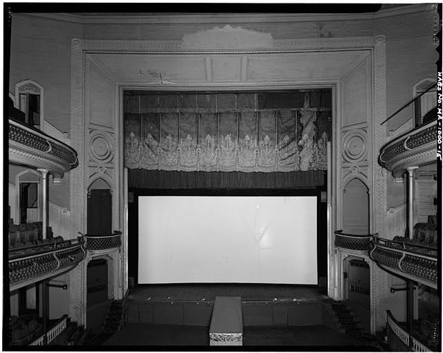 Fall River MA Academy Building Proscenium Stage 1900s Interior Theater