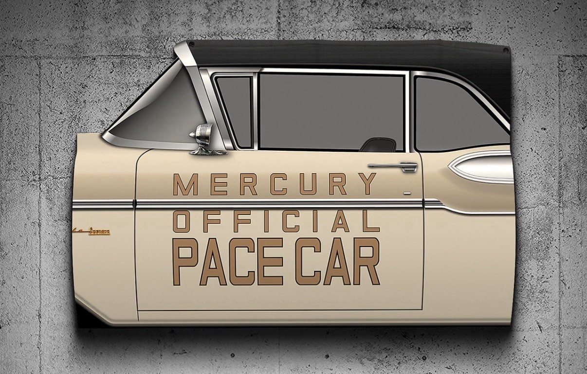 WOW 1957 Mercury Turnpike Cruiser Official Pace Car Door Style Sign WOW 1957 Mercury Turnpike Cruiser Official Pace Car Door Style Sign