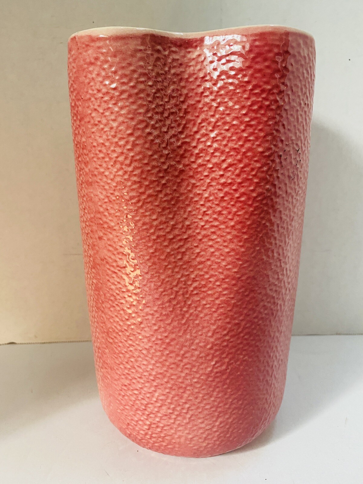 Vintage Stoneware Pottery Shawnee USA 880 Vase, Rose Blush Color Gloss Finish