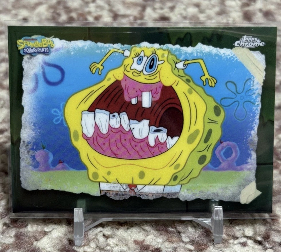 Topps 2025 Chrome SpongeBob SquarePants #GO-10 Face Freeze