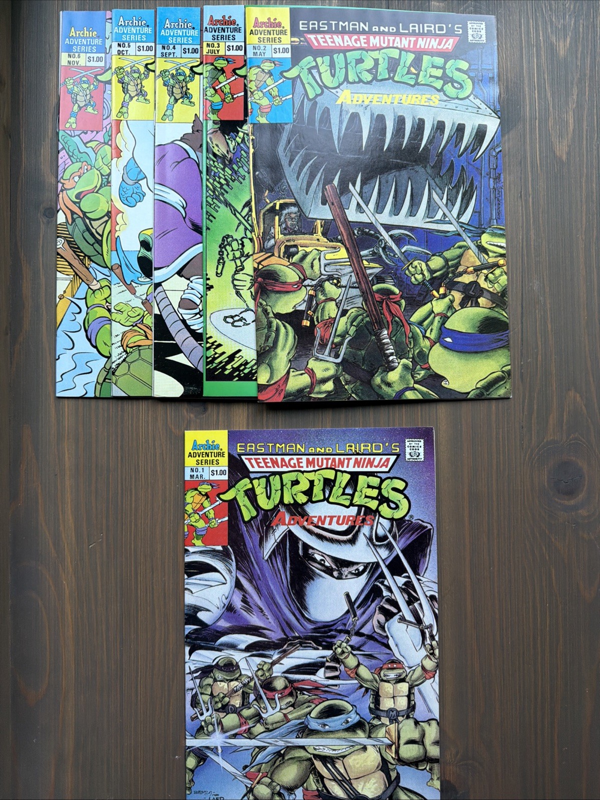 Teenage Mutant Ninja Turtles Adventures #1 - 6  1989 Archie