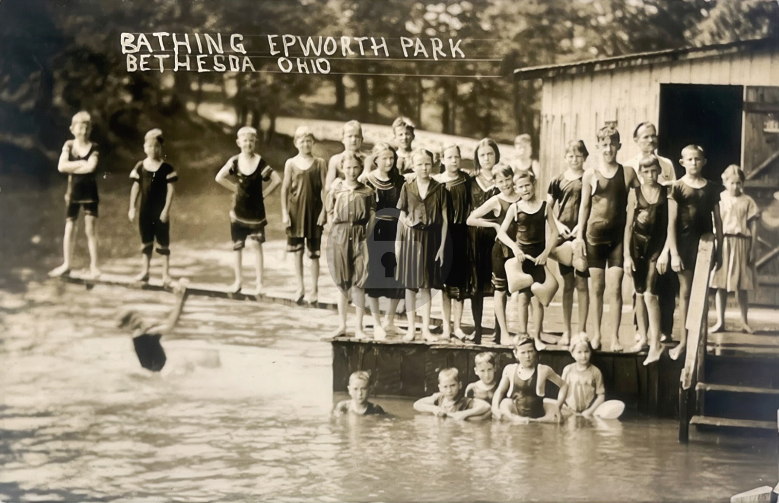 Bathing Epworth Park Bethesda Ohio RPPC Photo Postcard COPY Bathing Epworth Park Bethesda Ohio RPPC Photo Postcard COPY