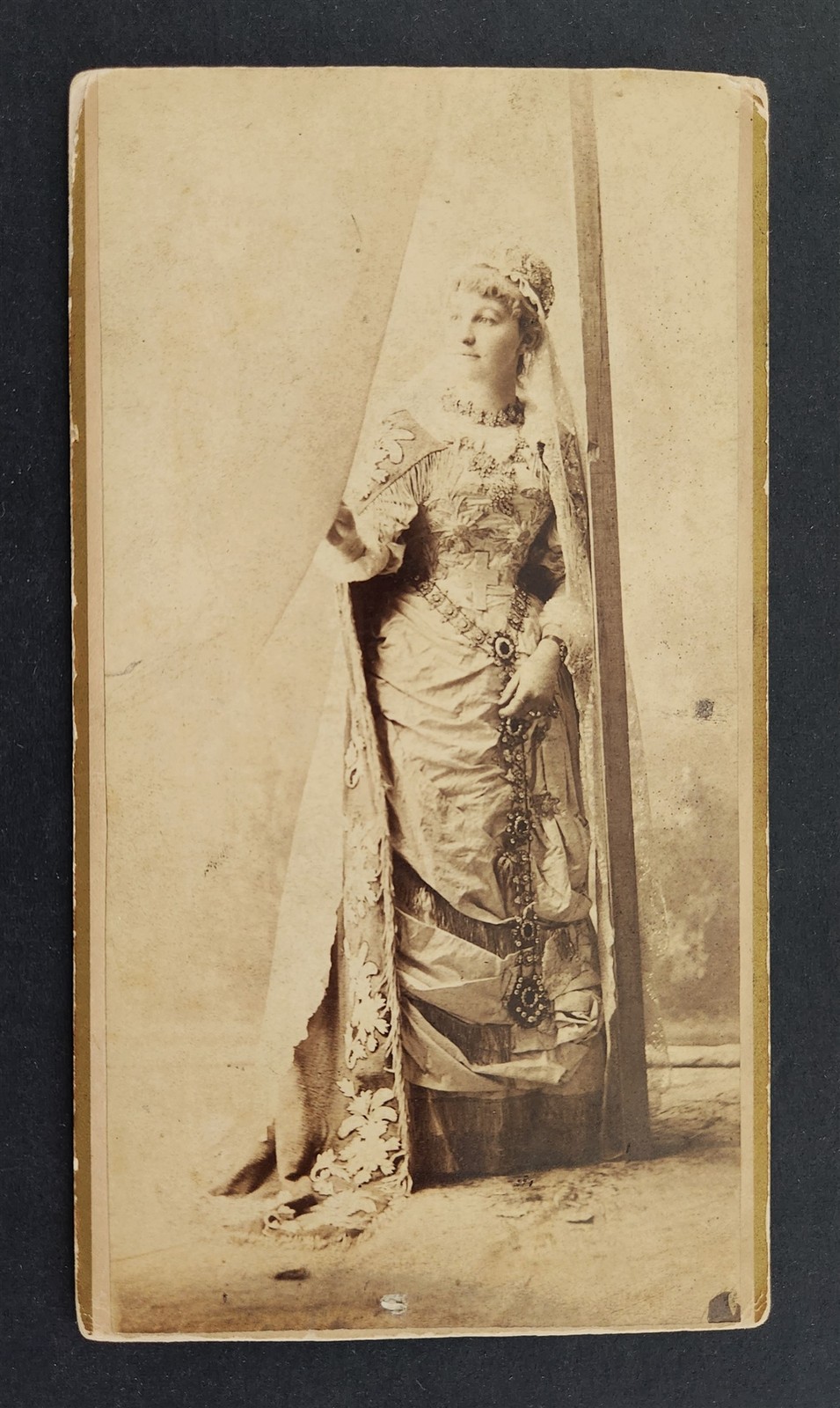 1800s antique THEATER SOCIETY COCKRELL PHOTO fitz guerin st louis civil war hero