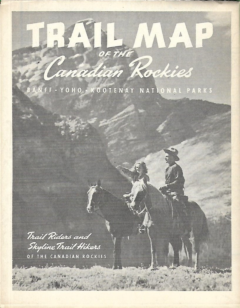 Original 1937 CANADIAN ROCKIES TRAIL MAP Banff Yoho Kootenay National Parks Original 1937 CANADIAN ROCKIES TRAIL MAP Banff Yoho Kootenay National Parks